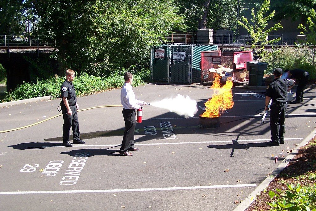 Ontruimingsoefening op kantoor